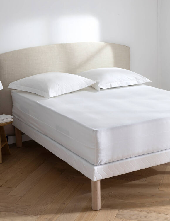 Integrale matrashoes met rits en Passerelle® behandeling (wit) Integrale matrashoes met rits en Passerelle® behandeling (wit)